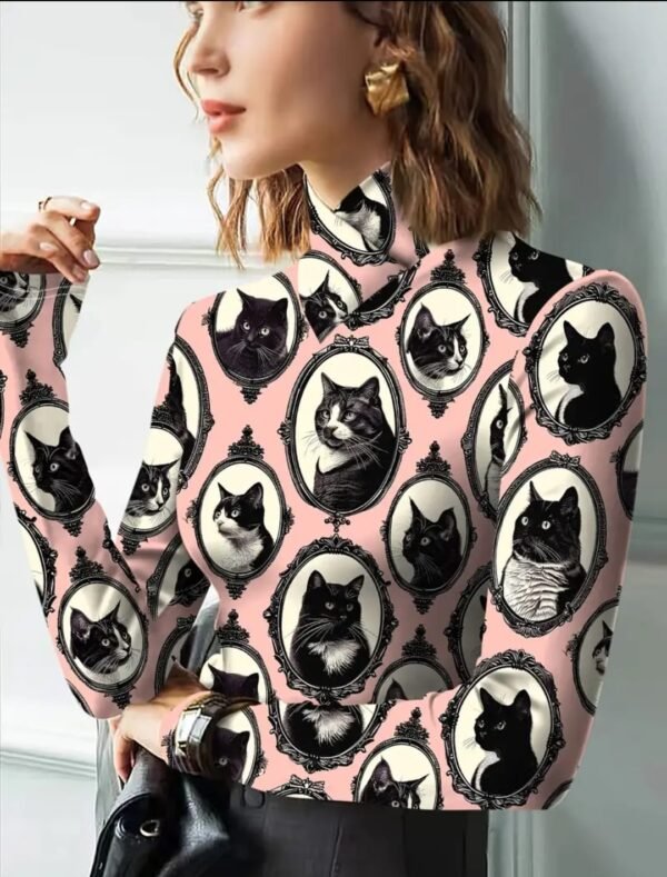 Camisola Estampada "Reflexos de Gato"
