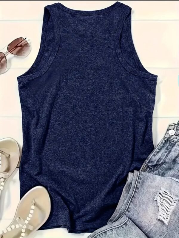 Camisola Feminina Azul com Estampa de Gato - Image 2