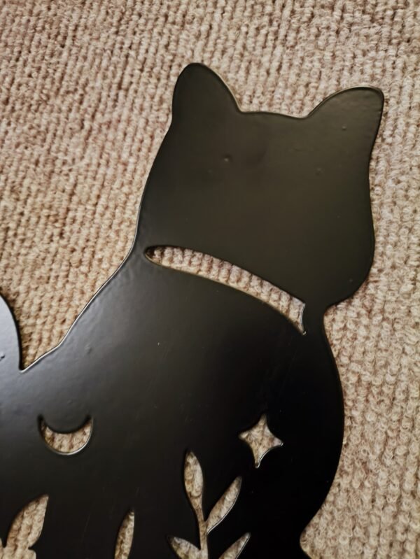 Placa Decorativa em Metal "Gato" - Image 2