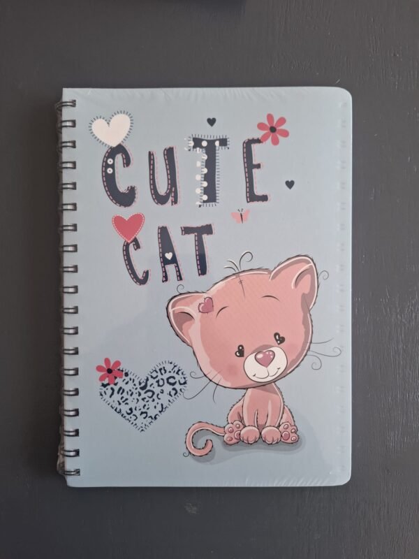 Caderno A5 Pautado de Argolas "Cute Cat"