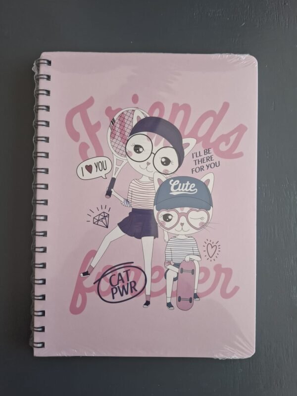 Caderno A5 Pautado de Argolas "Friends Forever"