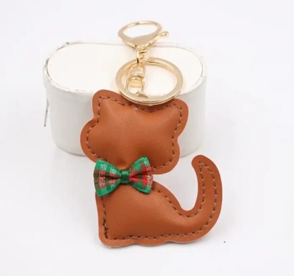 Porta-Chaves de Gato em Couro (3 Cores) - Image 2