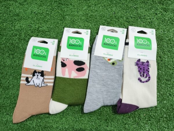 Meias com Gatos Coloridas (35-40)