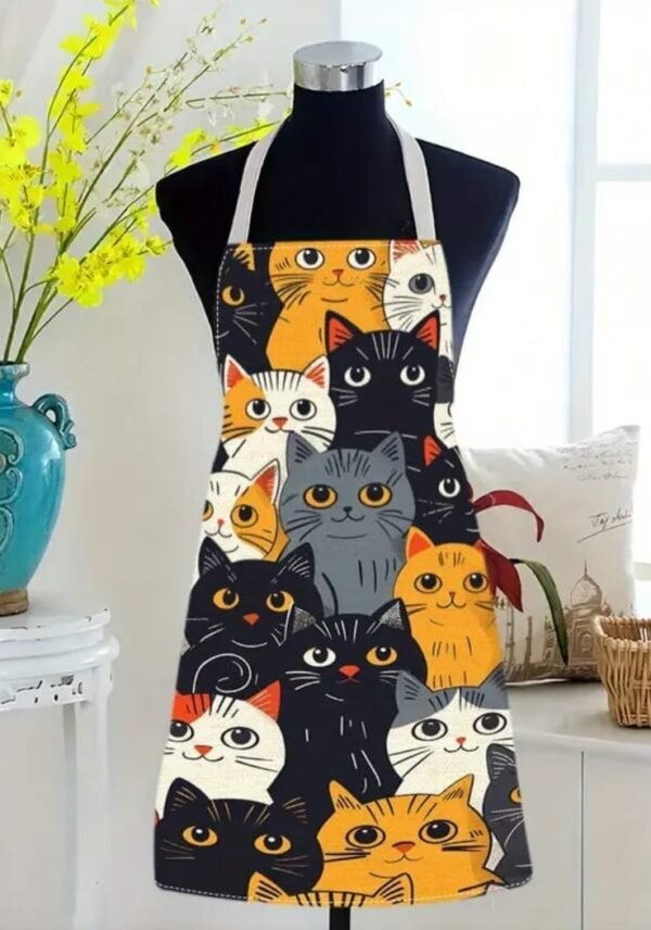 Avental Colorido com Gatos