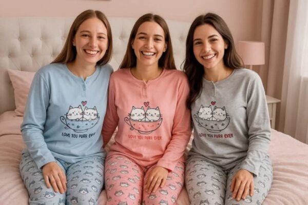 Pijama "Chávena de Gatos" (S-XXL)