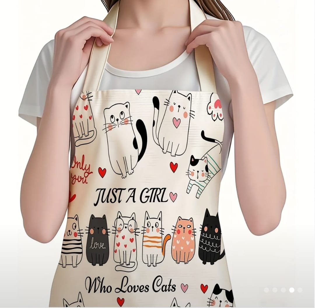Avental "Just a Girl Who Loves Cats"