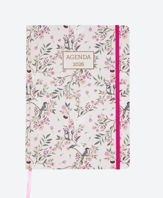 Agenda 2026 Branca com Flores (A4)