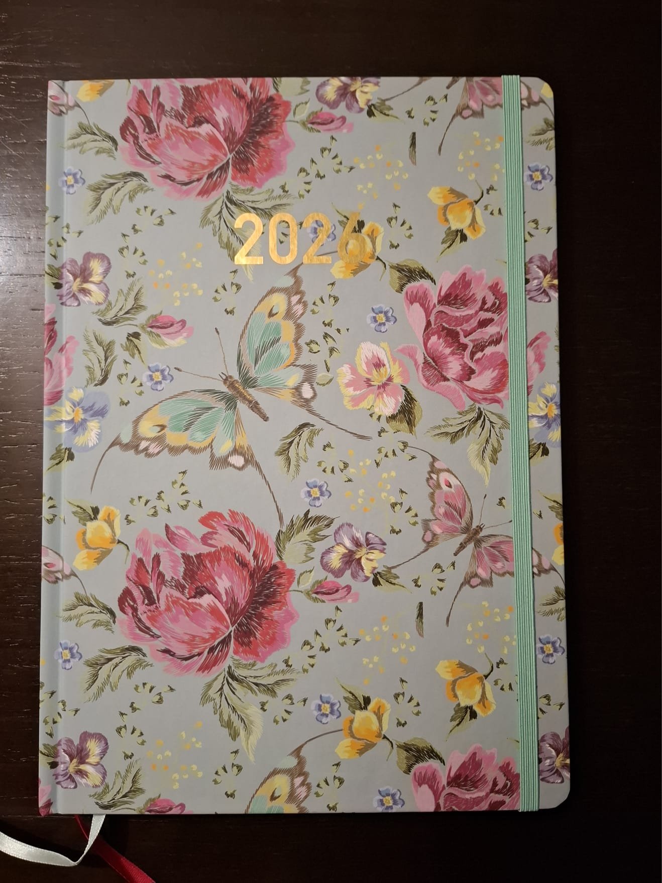 Agenda 2026 Azul com Flores (A4)