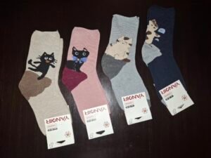 Meias Térmicas sem Elástico "Gatos no Penhasco" (35-40 EUR)