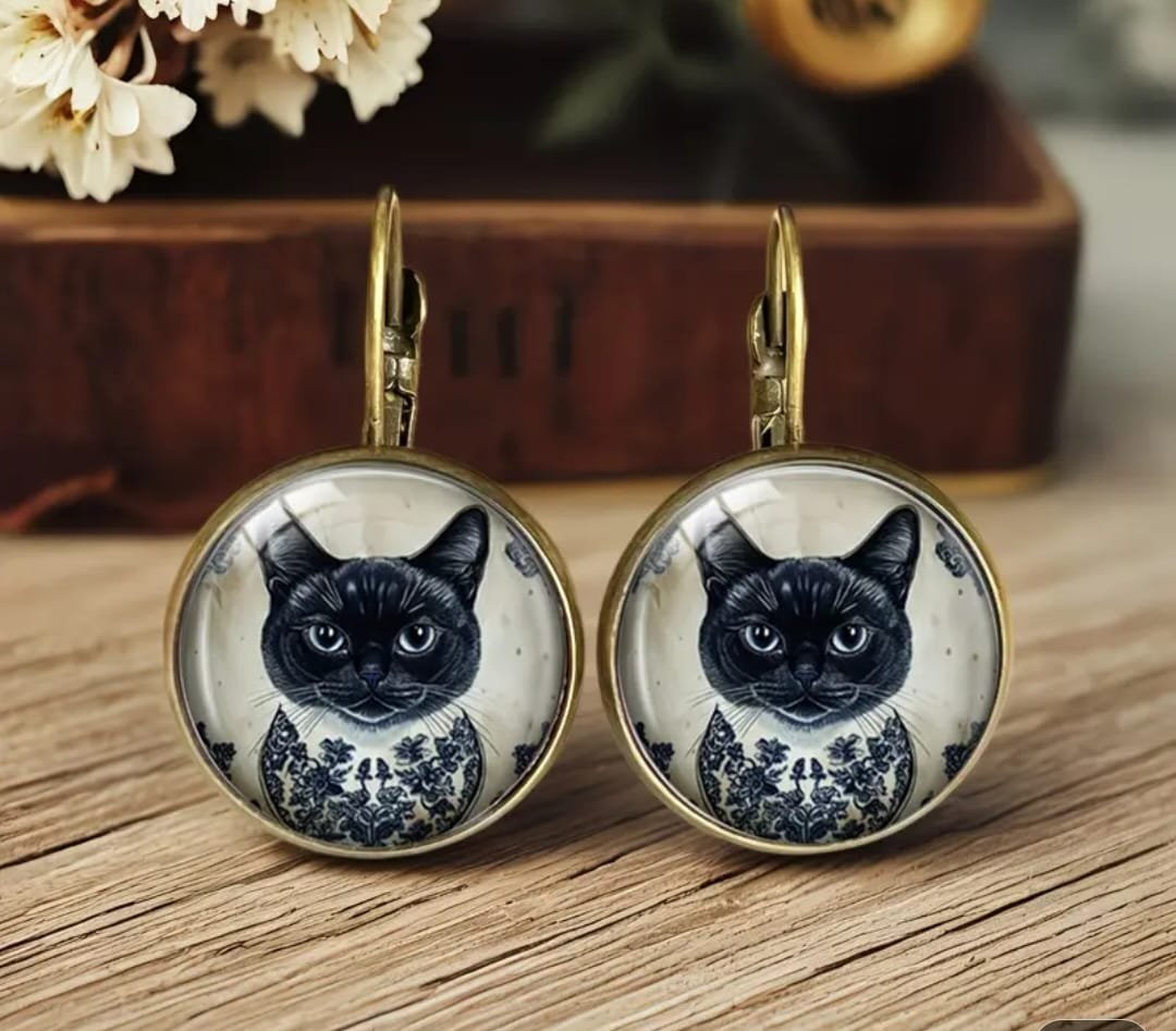 Brincos "Gato Preto"